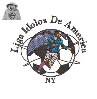 Liga Idolos De america Embroidery logo for Hoodie.