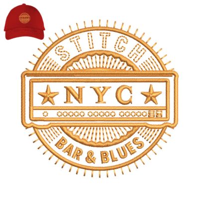 STITCH Bar & Blues Embroidery logo for Cap.