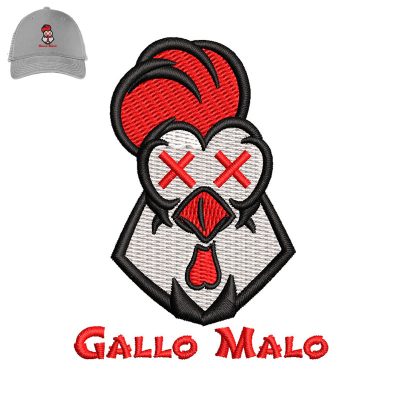 Gallo Malo Embroidery logo for Cap.