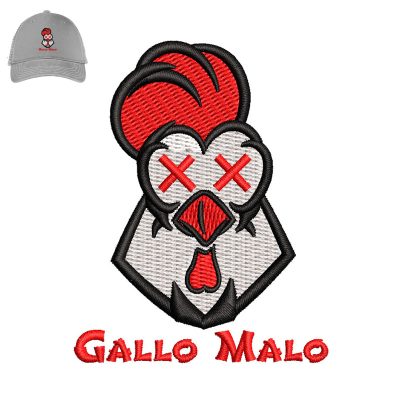 Gallo Malo Embroidery logo for Cap.
