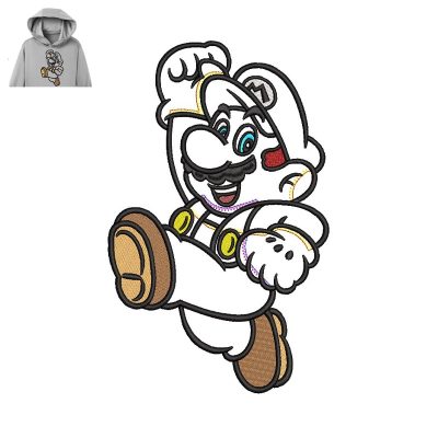 Hyper Star Mario Embroidery logo for Hoodie.