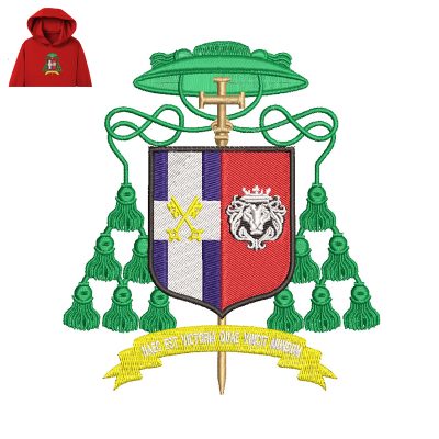 Coat of Arms Haec Vitoria Embroidery logo for Hoodie.