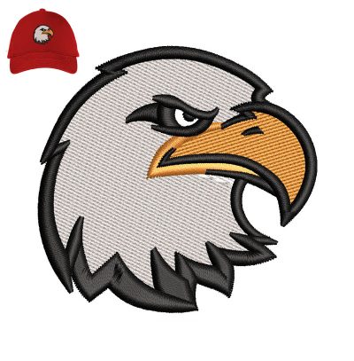 Eagle Head Embroidery logo for Cap.