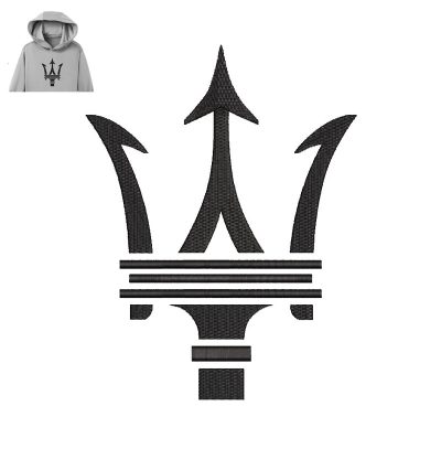 Maserati Embroidery logo for Hoodie.
