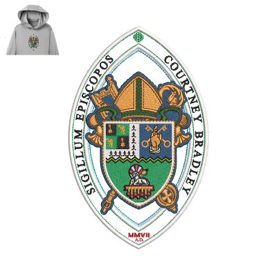 Episcopos Courtney Bradley Embroidery logo for Hoodie.
