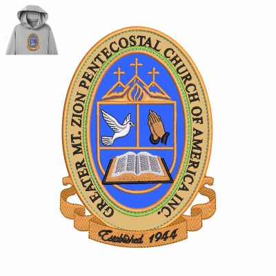 greater mt. zion pentecostal Embroidery logo for Hoodie.