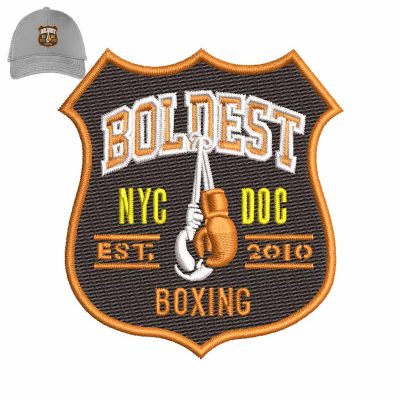 NYCD Boldest Boxing Embroidery logo for Cap.