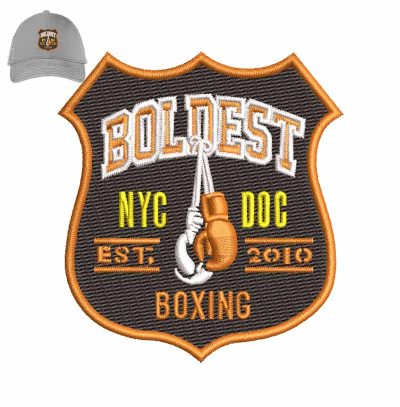 NYCD Boldest Boxing Embroidery logo for Cap.