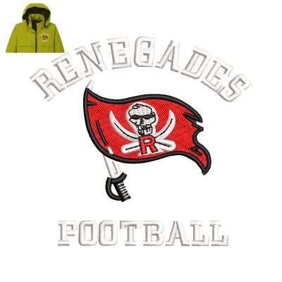 Renegades Football Embroidery logo for jacket.