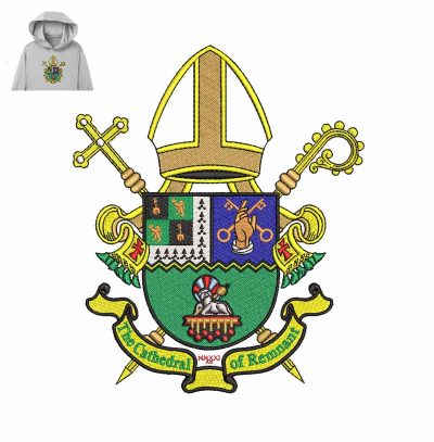 Cathedral of Remnant Worship Center Embroidery logo for Hoodie.