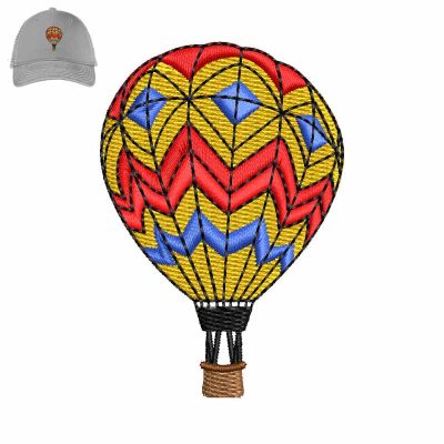 Air Balloon Embroidery logo for Cap.