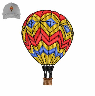 Air Balloon Embroidery logo for Cap.