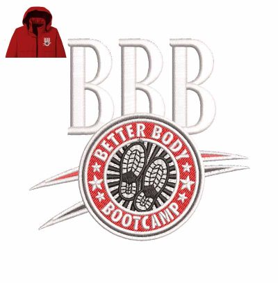 Better Body Bootcamp Embroidery logo for Jacket.