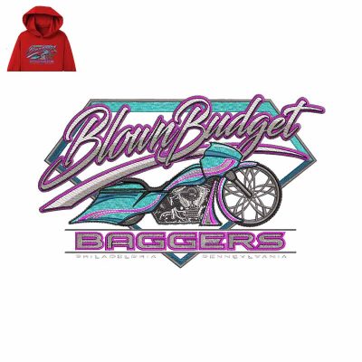 Blown Budget Baggers Embroidery logo for Hoodie.