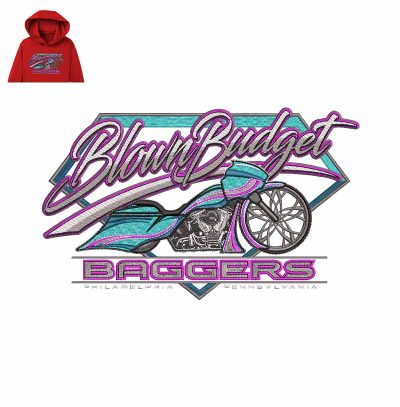 Blown Budget Baggers Embroidery logo for Hoodie.