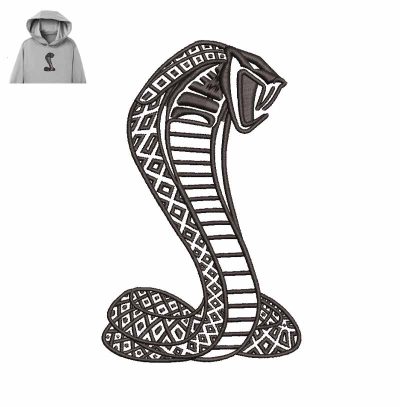 Cobra Snake Embroidery logo for Hoodie.