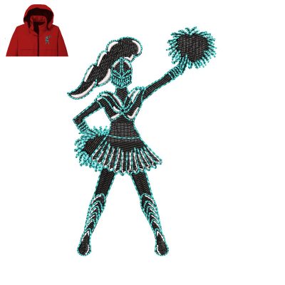 Cheerleader Embroidery logo for Jacket.