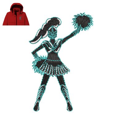 Cheerleader Embroidery logo for Jacket.