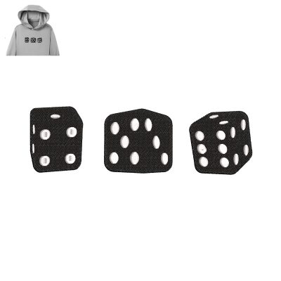 Generic Dice embroidery logo for Hoodie.