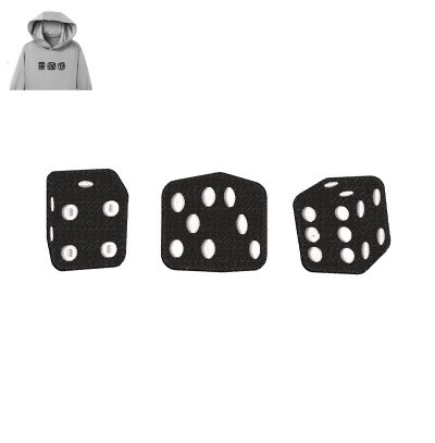 Generic Dice embroidery logo for Hoodie.