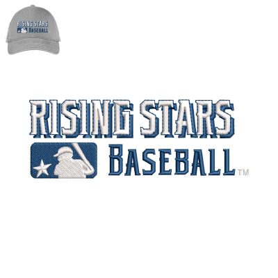 Rising Stars Baseball Embroidery logo for Cap.