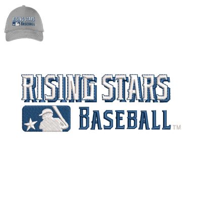 Rising Stars Baseball Embroidery logo for Cap.