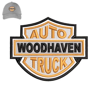 Auto Woodhaven Truck Embroidery logo for Cap.