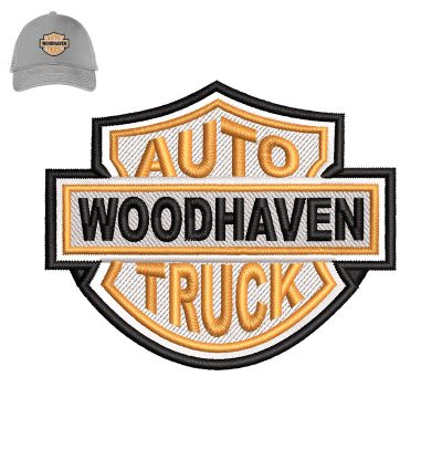 Auto Woodhaven Truck Embroidery logo for Cap.