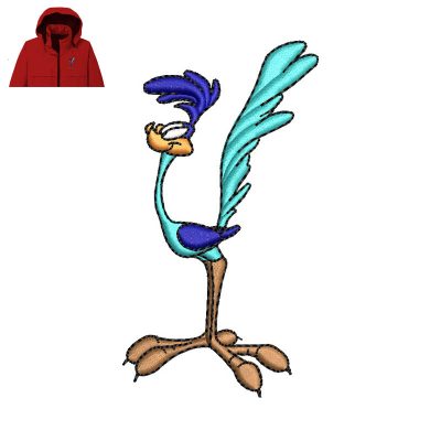 Road Runner Cartoon Embroidery logo for Jacket.