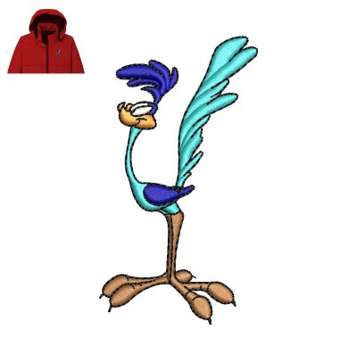 Road Runner Cartoon Embroidery logo for Jacket.