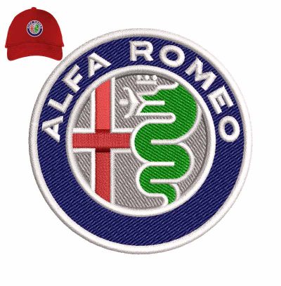 Alfa Romeo Embroidery logo for Cap.