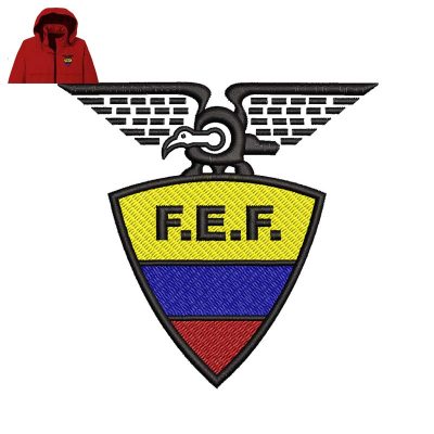 Ecuador Football Federation Embroidery logo for Jacket.