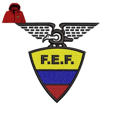 Ecuador Football Federation Embroidery logo for Jacket.