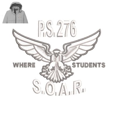 P.S. 276k SOAR Embroidery logo for Jacket.