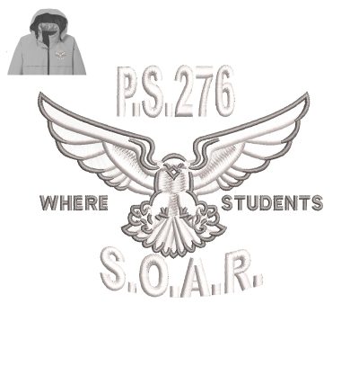 P.S. 276k SOAR Embroidery logo for Jacket.