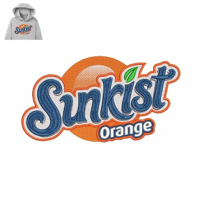 Sunkist Embroidery logo for Hoodie.