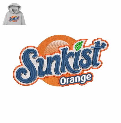 Sunkist Embroidery logo for Hoodie.