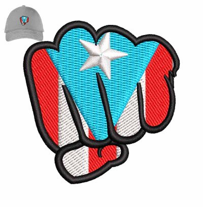 Puerto Rico Boxing Embroidery logo for Cap.